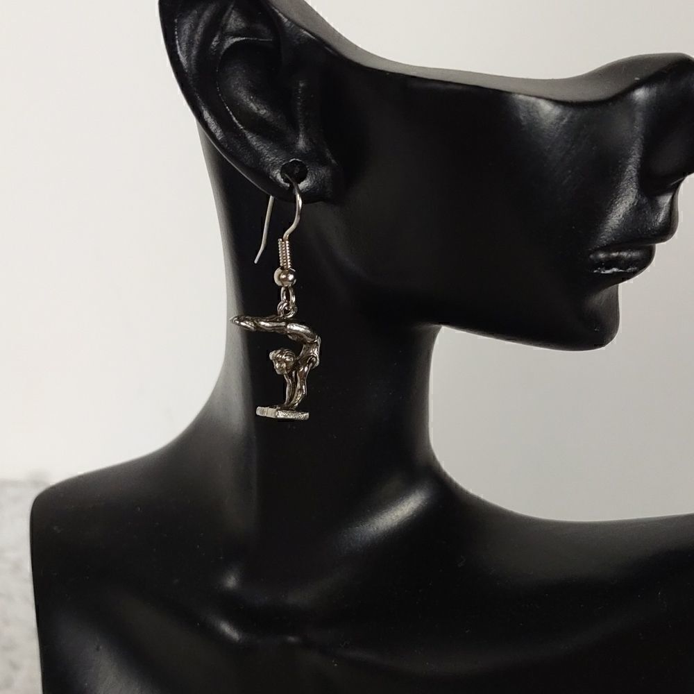 Silver Gymnastics Earrings   